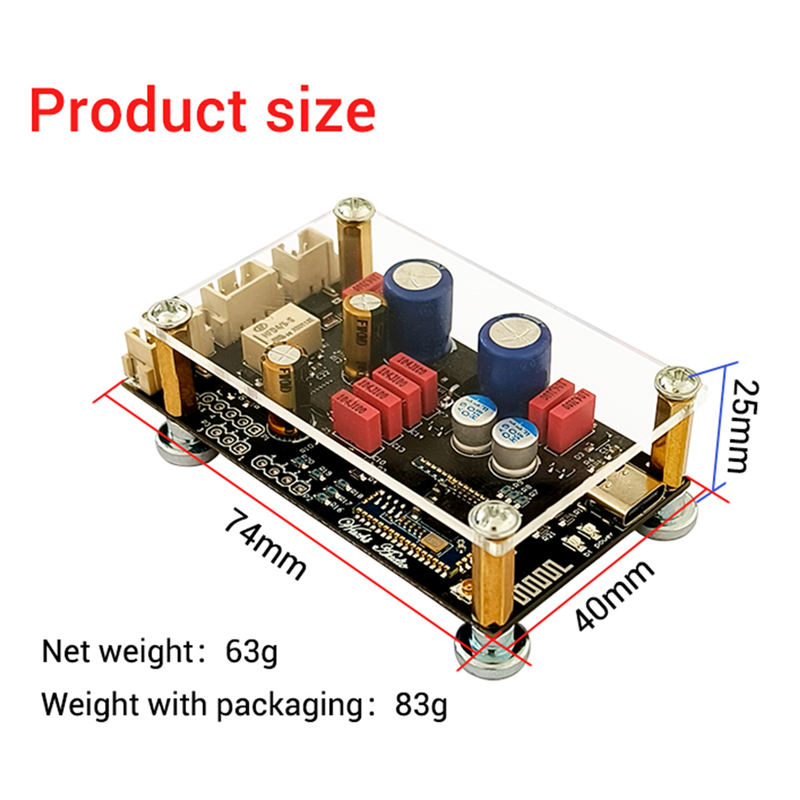 BRADOO - Qualcomm QCC5125 Bluetooth 5.1 Lossless Decoding Board LDAC Audio Decoder Board. 