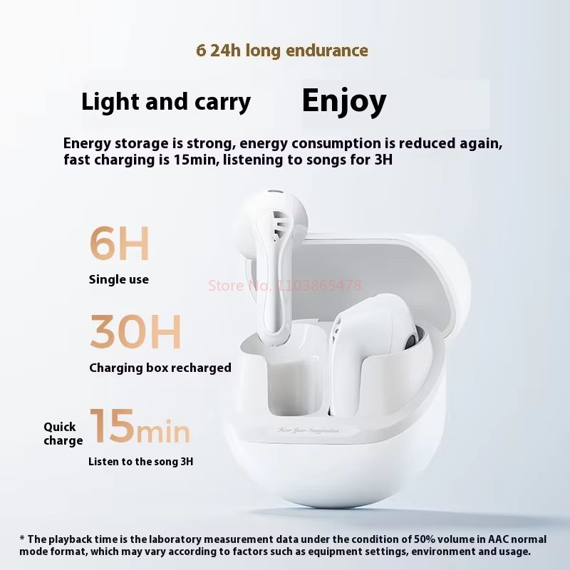 SoundPEATS Air5 Lite Wireless Earphones AI Noise Reduction Hi-Res SISA Spatial Sound Half In Ear Custom Gaming Earbud With 2Mics. 