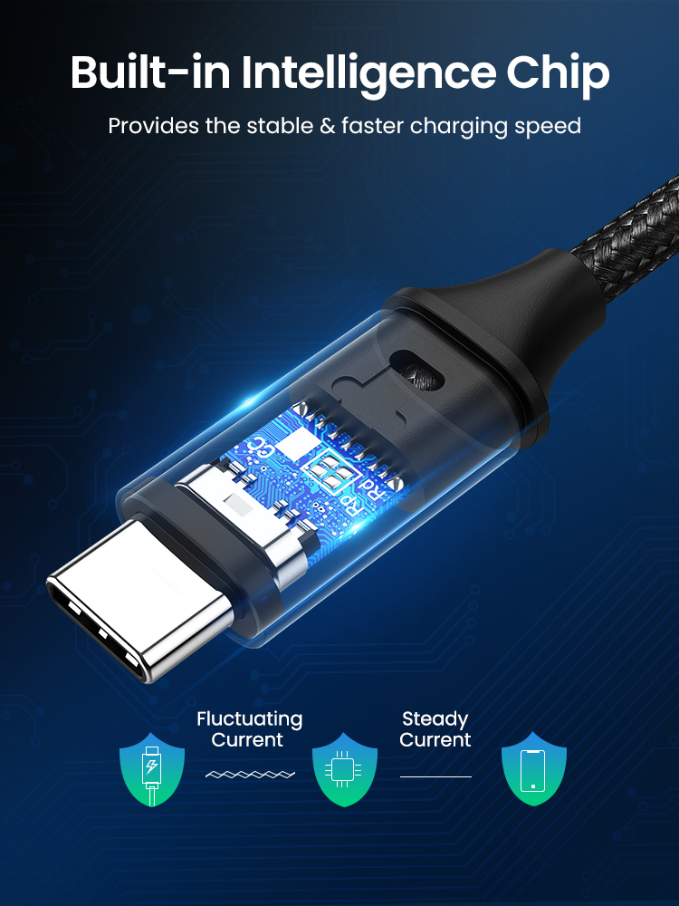 【60W Type C-C】UGREEN USB Type-C to USB C PD 60W Cable for Samsung Galaxy S24 23 Note10 Fast Charger Cable for Macbook Pro Support Quick Charge 4.0 USB Cord. 
