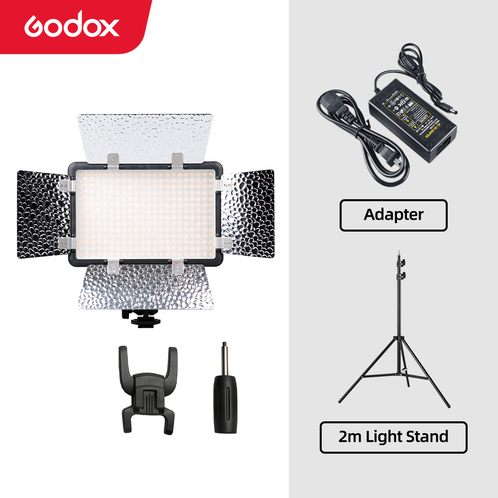 Godox LED308C II LED308 3300K-5600K LED Video Light Lamp for DV Camcorder Camera+NP770 Battery + Charger. 