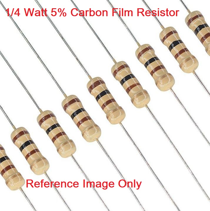 50Pcs- 330K Ohm Resistor 5% 330K Ohm Carbon Film 330K Ohm Resistors 1/4W Resistance 0.25 Watt 5% Tolerance Fixed Resistors 2 Pin Leads. 