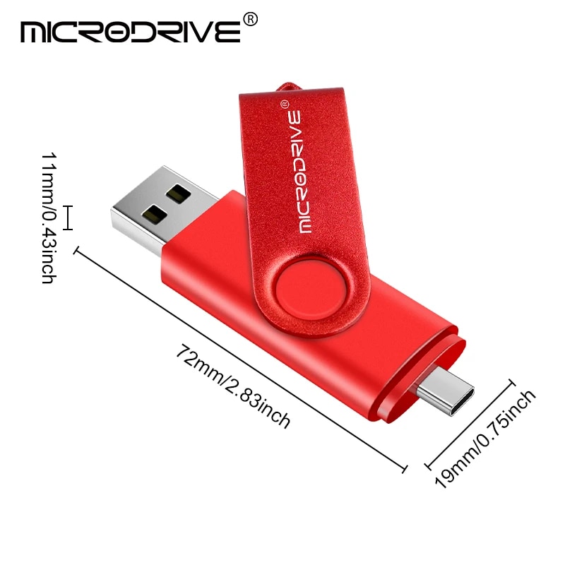 Multifunctional OTG 2 IN 1 type-c USB Flash Drive pendrive 128GB cle usb флэш-накопител stick 32/64 GB Pen Drive for phone. 
