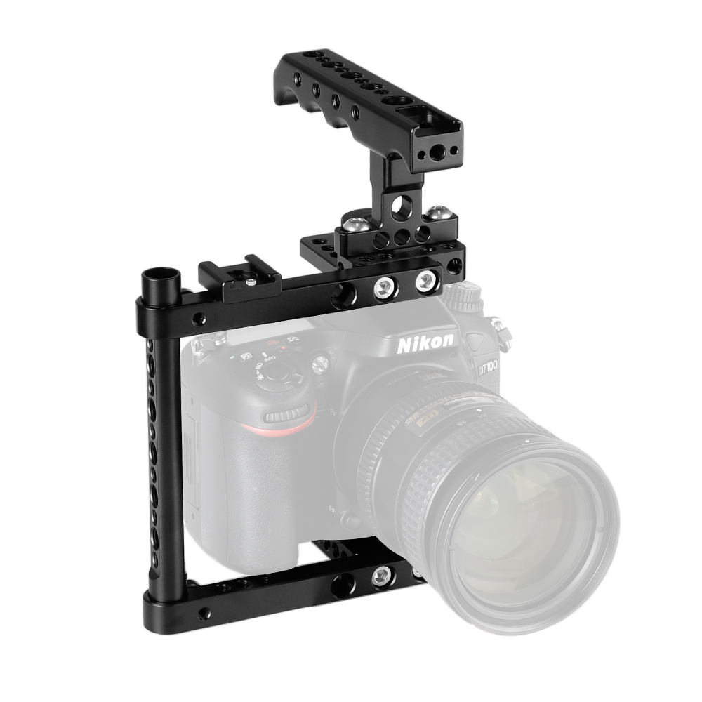 CAMVATE kamera kafesi Rig Canon 650D,600D,550D,500D,450D,760D,D3200, d3300, D5200,D5500,D300S,D610,a58,a7,a7II,GH5/GH4/GH3/GH2