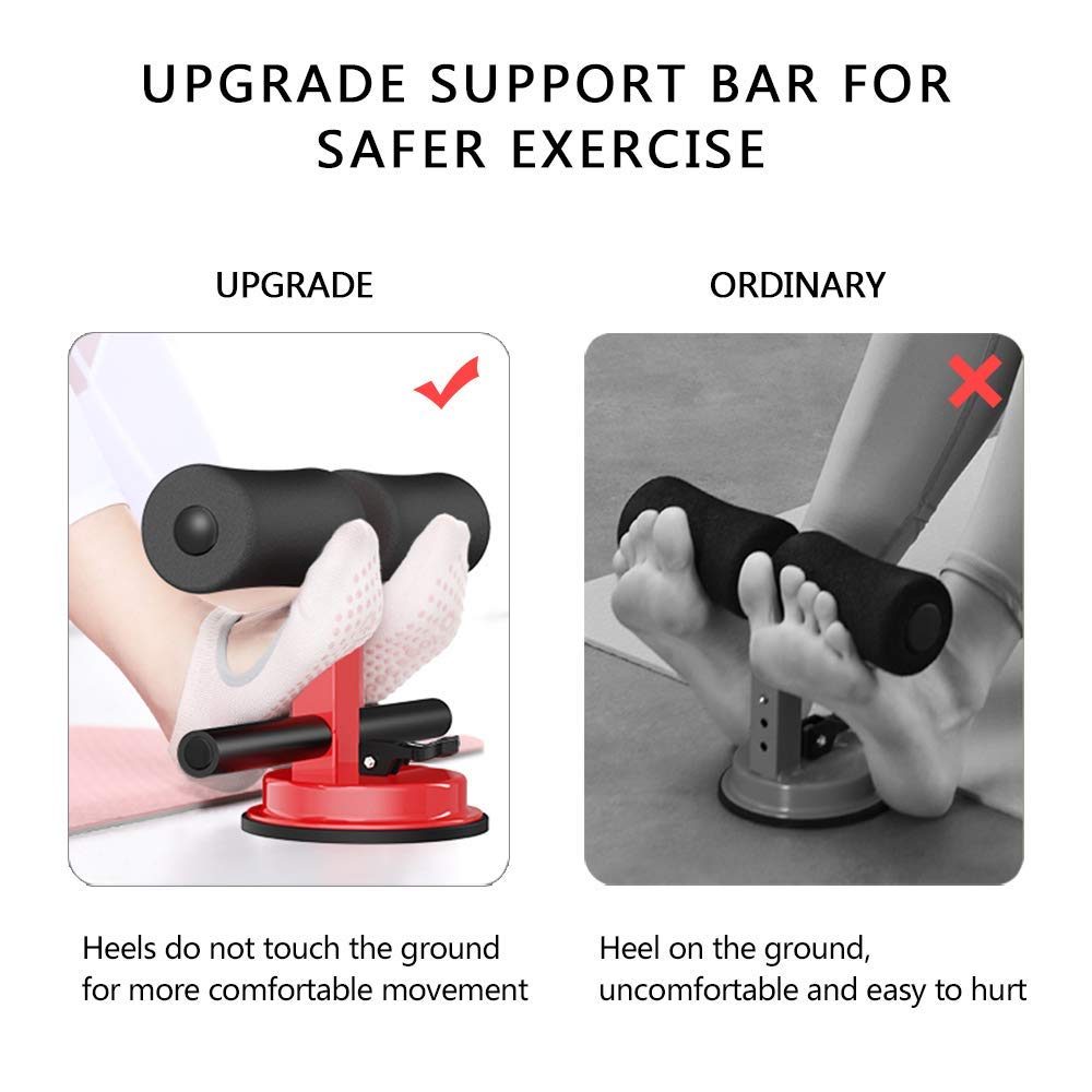 Sit Up Bar Portable Adjustable Sit ups Assistant Device Ab Workout Equipment Self Suction Sit up Floor Bar Abdominal Leg Muscle Training. 