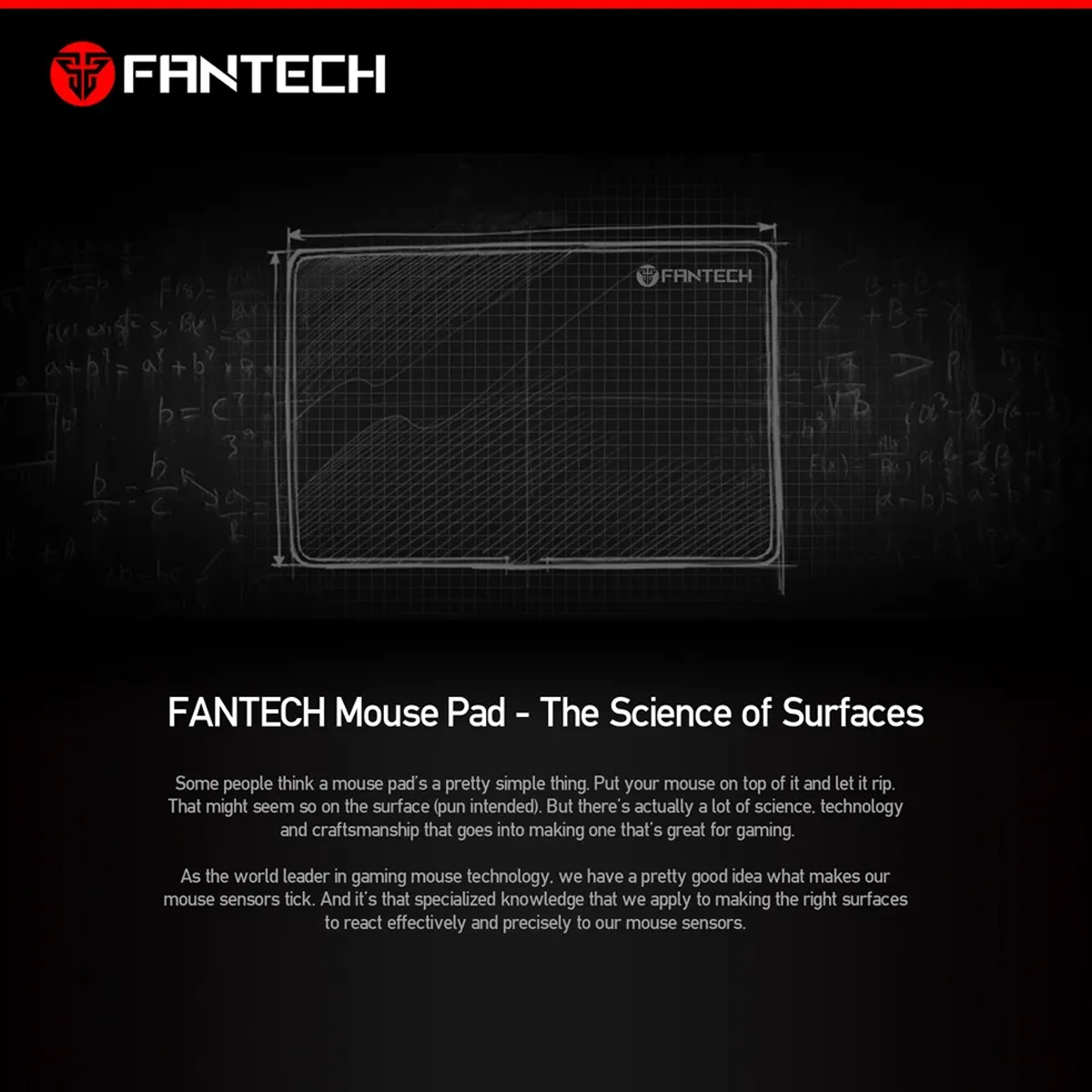 FANTECH SVEN MP35 Control Type Surfaces Enhanced With Anti-Slip Base and Smooth Surface Gaming Mouse Pad. 
