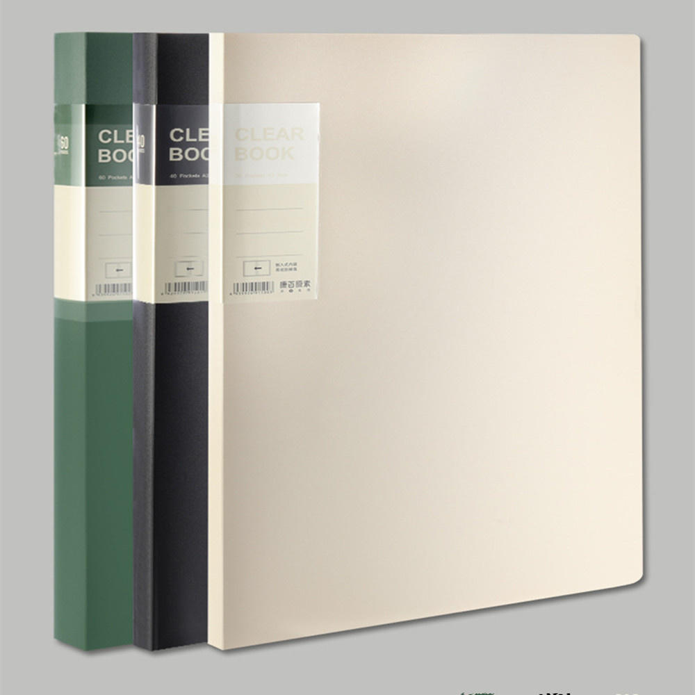Plastic cover A4 File Folder Display Book Convenient Transparent Insert Paper 20 pages Paper Document Organizer 40 pages 30. 