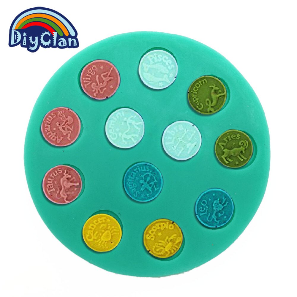 【happy one】DIY molds cake decorating soap fondant mold candy mini constellation chocolate cake mould bakeware F0393XZ35. 