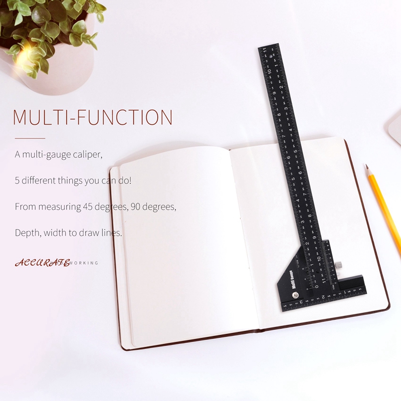 Multi Gauge Woodworking Multifunctional Ruler,Angle Woodworking Tools. 
