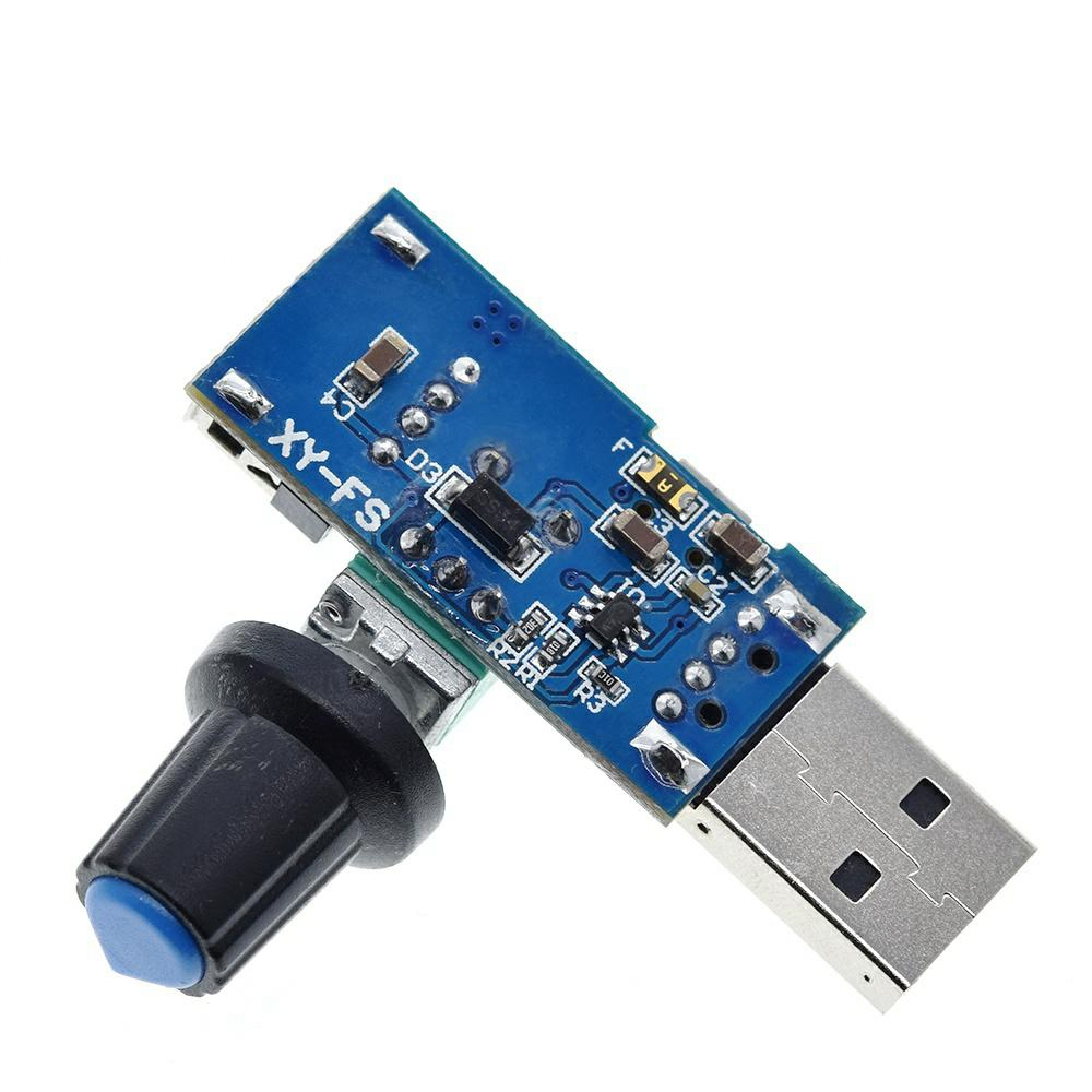 DC 4V-12V 5W XY-FS USB Fan Stepless Governor USB Fan Speed Controller Multi-Gear Auxiliary Cooling Tool Switch- DC. 