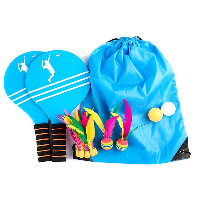 Beach Tennis Badminton Racket Paddle Set with PingPong Balls Shuttlecocks Garden Open Spaces Park Outdoor ALS88. 
