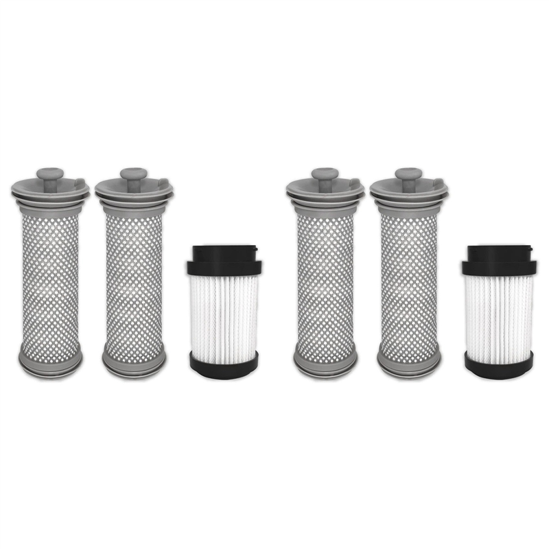 Replacement Filter Kit Compatible for X Cordless Vacuum Cleaner, 4 Pre Filters and 2 HEPA Filter