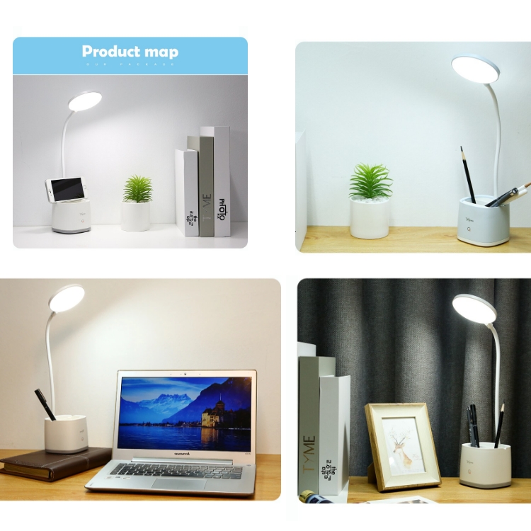 YAGE YG-T109 Table Lamp Pen Holder Desk Lamp Rechargeable USB Reading LED Table light Night Light By Win Accessories. 
