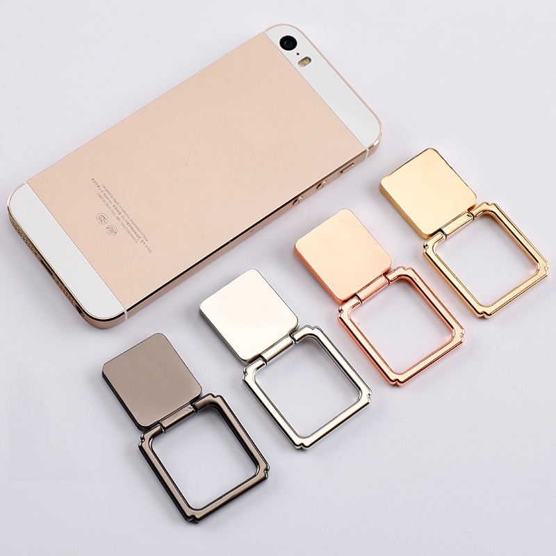 Magnetic 360 Degree Rotating Square Ring Buckle Phone Holder Random Color Delivery. 
