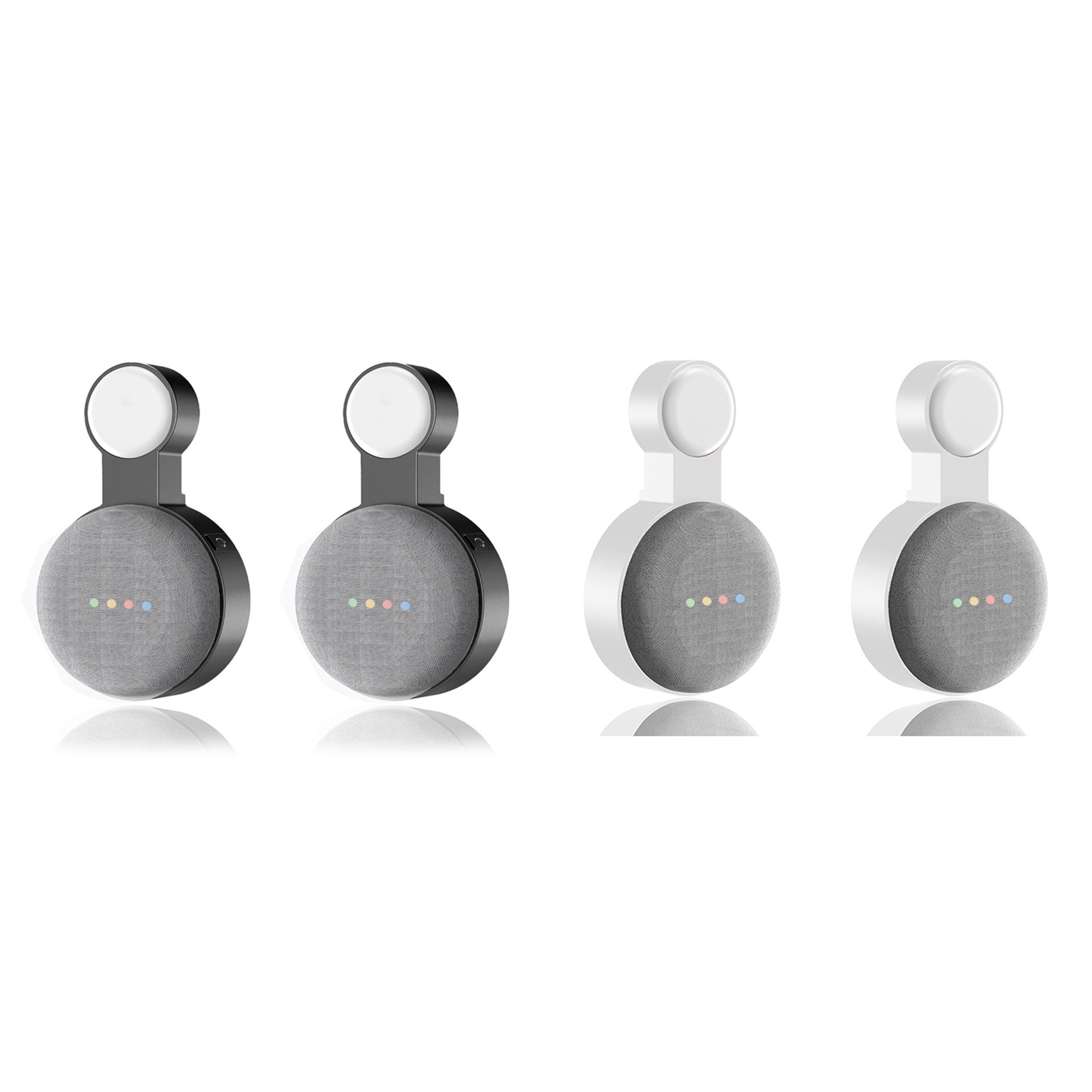 for Google nest mini holder-4 x Holder for Google Nest Mini-Black & White. 