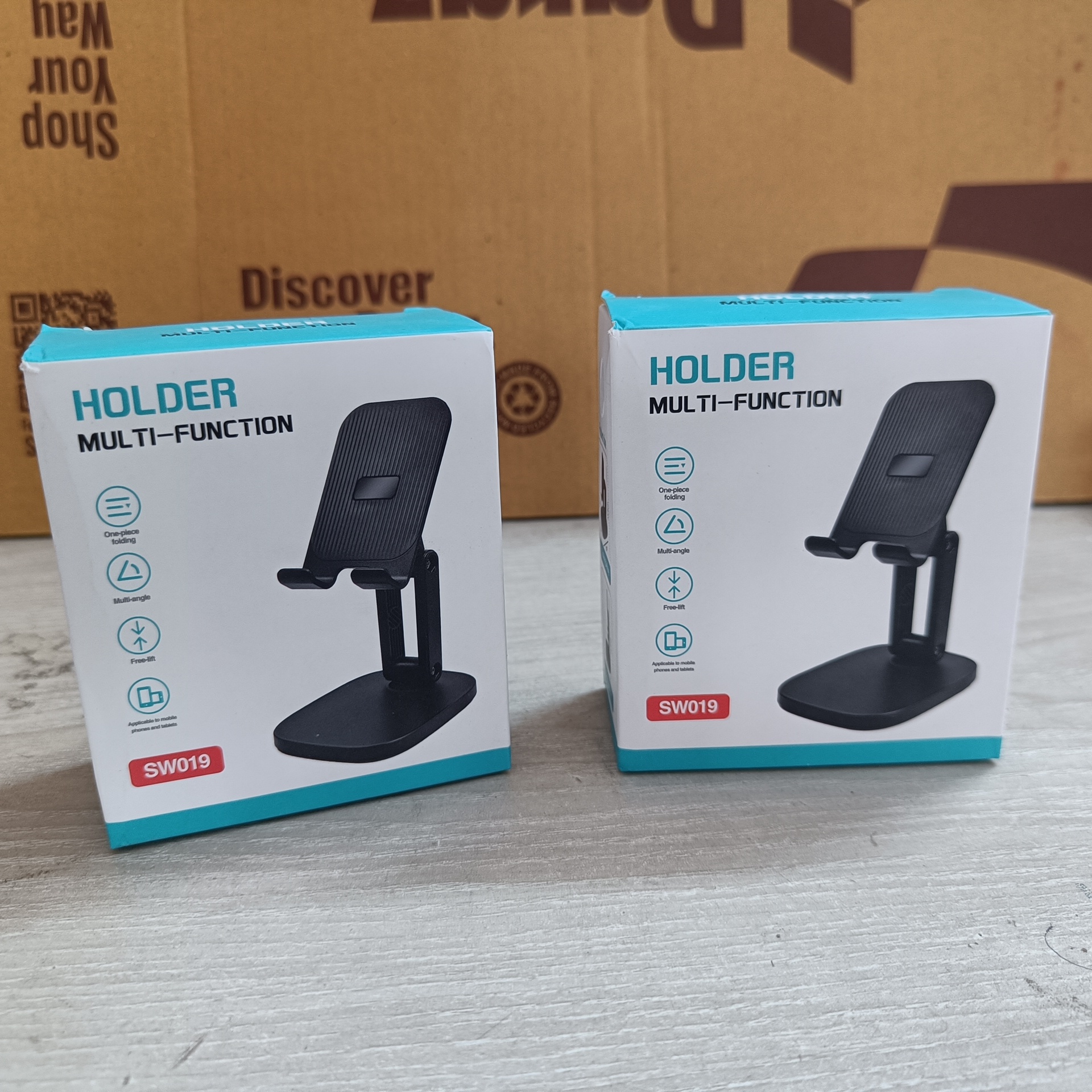 SW-019 Mobile Phone Holder Stand - Black - Phone Stand - Mobile Stand. 