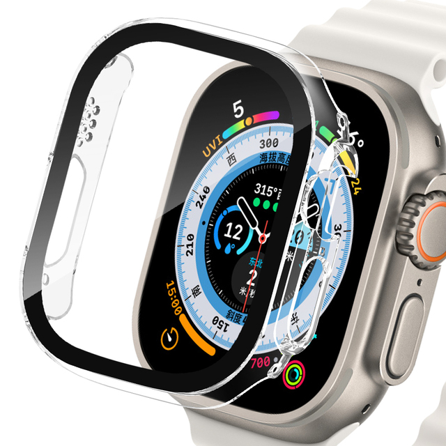 For 49mm Apple Watch Ultra Screen Protector With Case - Watch Ultra Screen Protector and Bumper Case 49mm apple Watch Case