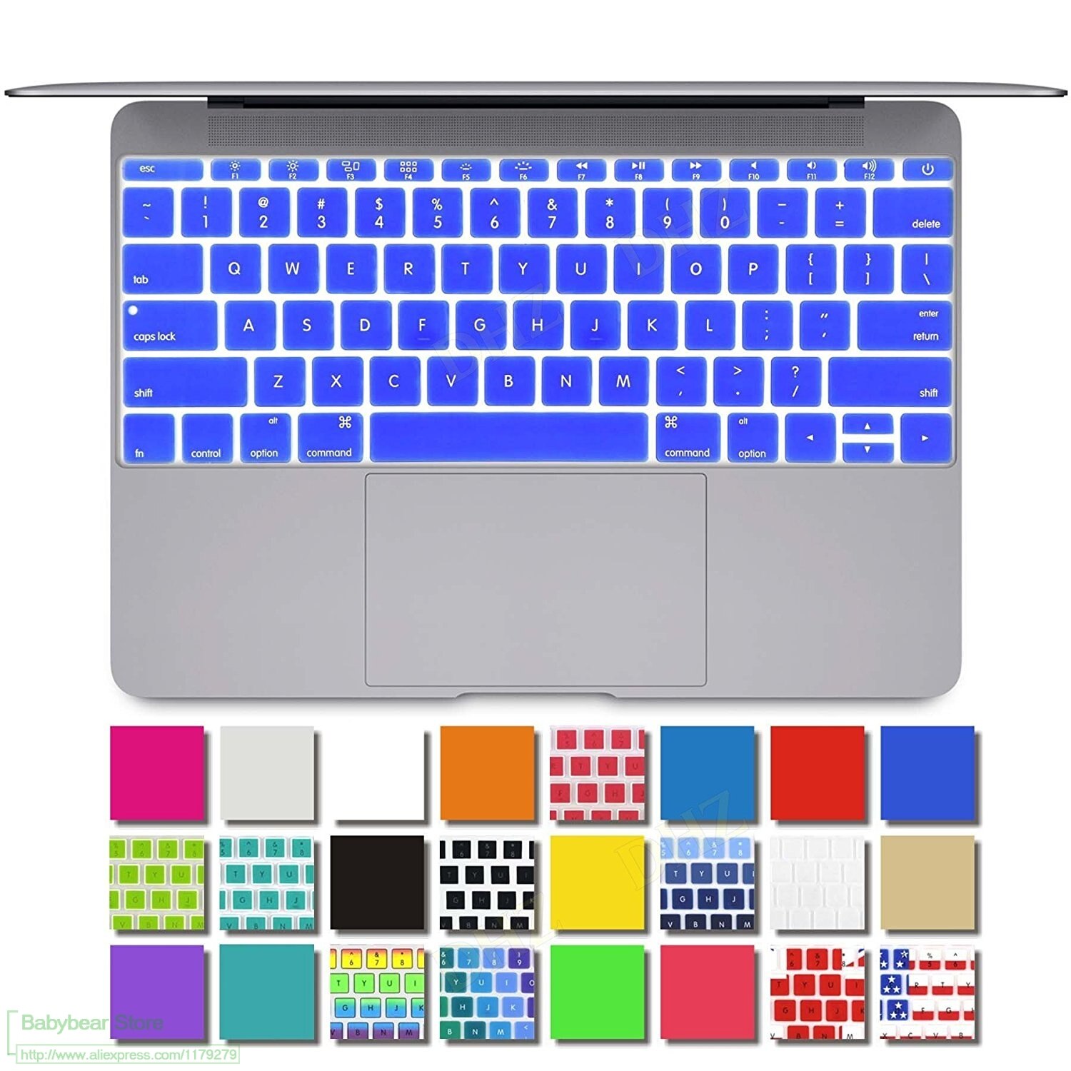 【happy one】2020 US version Keyboard Skin Cover Protector for Apple Pro 13" inch (NO Touch Bar) for book Pro 13.3 1708. 