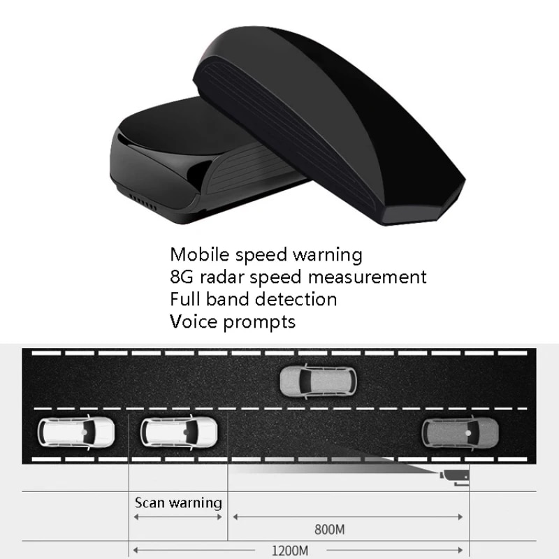 Fixed Early Warning + Mobile Speed Test Car Small Electrical Appliance Speedometer Car Safety Driving Early Warning. 