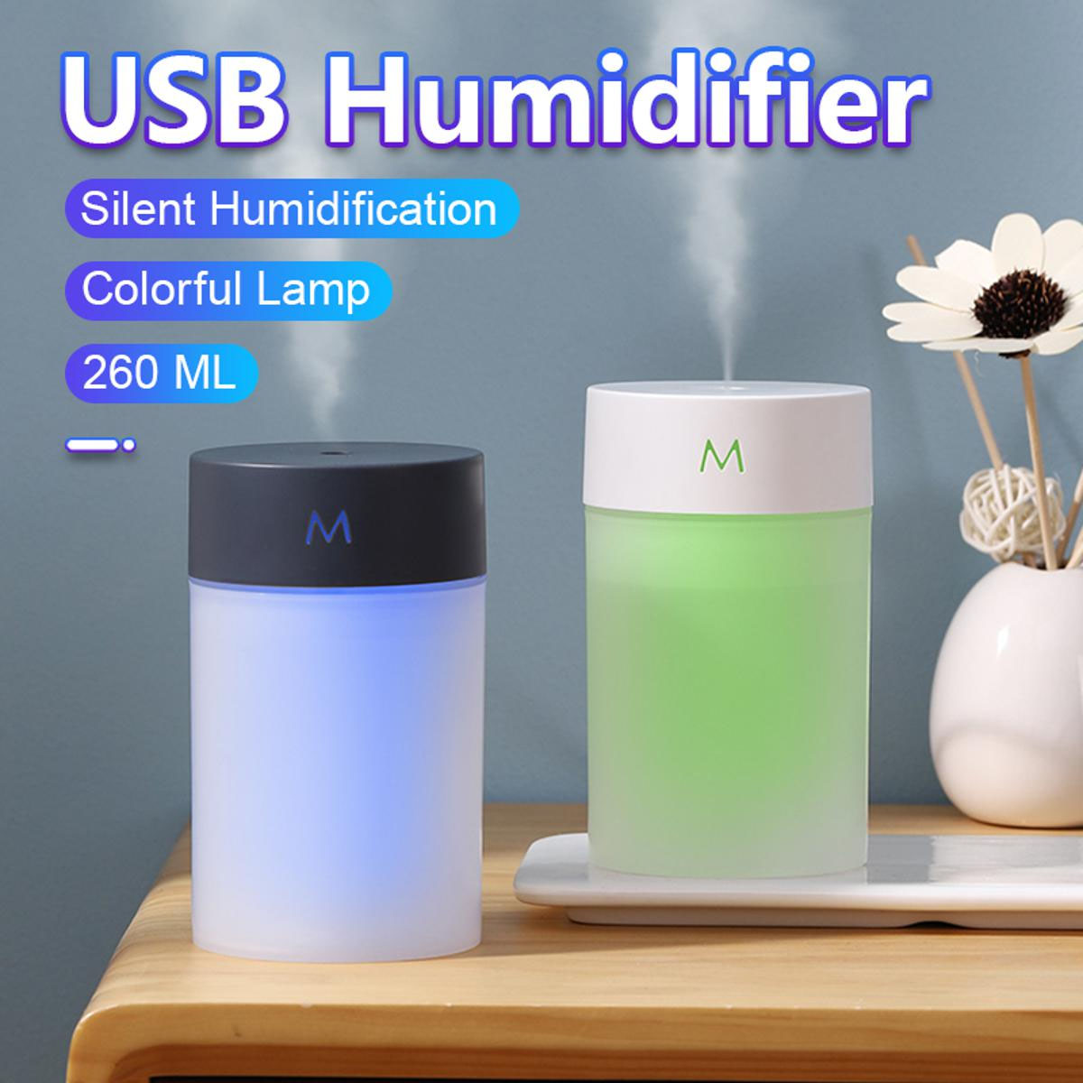 Car Humidifier Creative Gift Moisturizer Mini Aroma Diffuser Humidifier Desktop Office Home Spray - 260ml. 