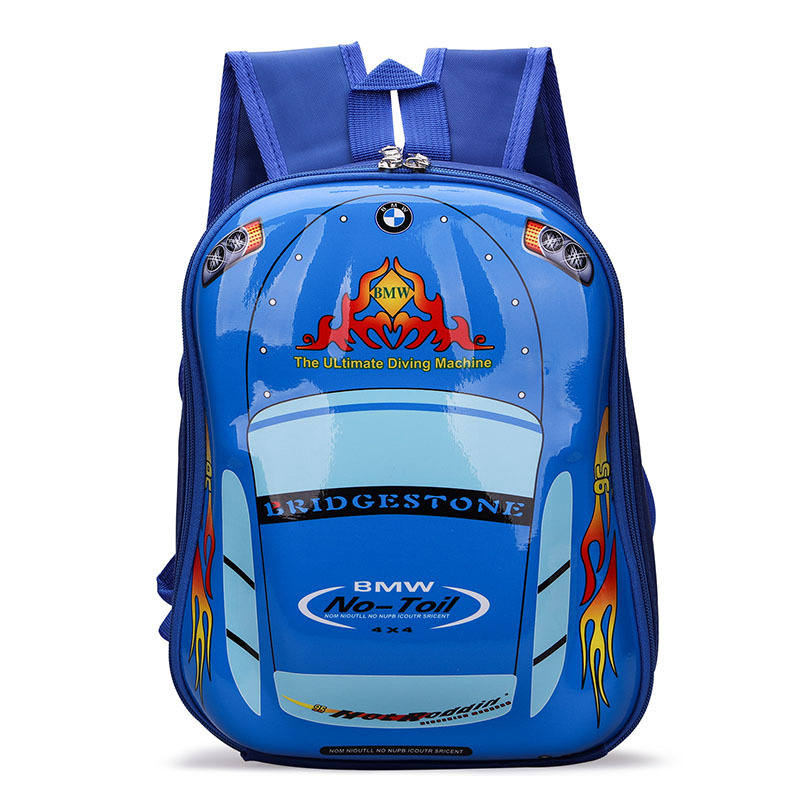 Cartoon car schoolbag, kindergarten baby backpack, cute children's backpack, cross-border foreign trade children's bag wholesale. 