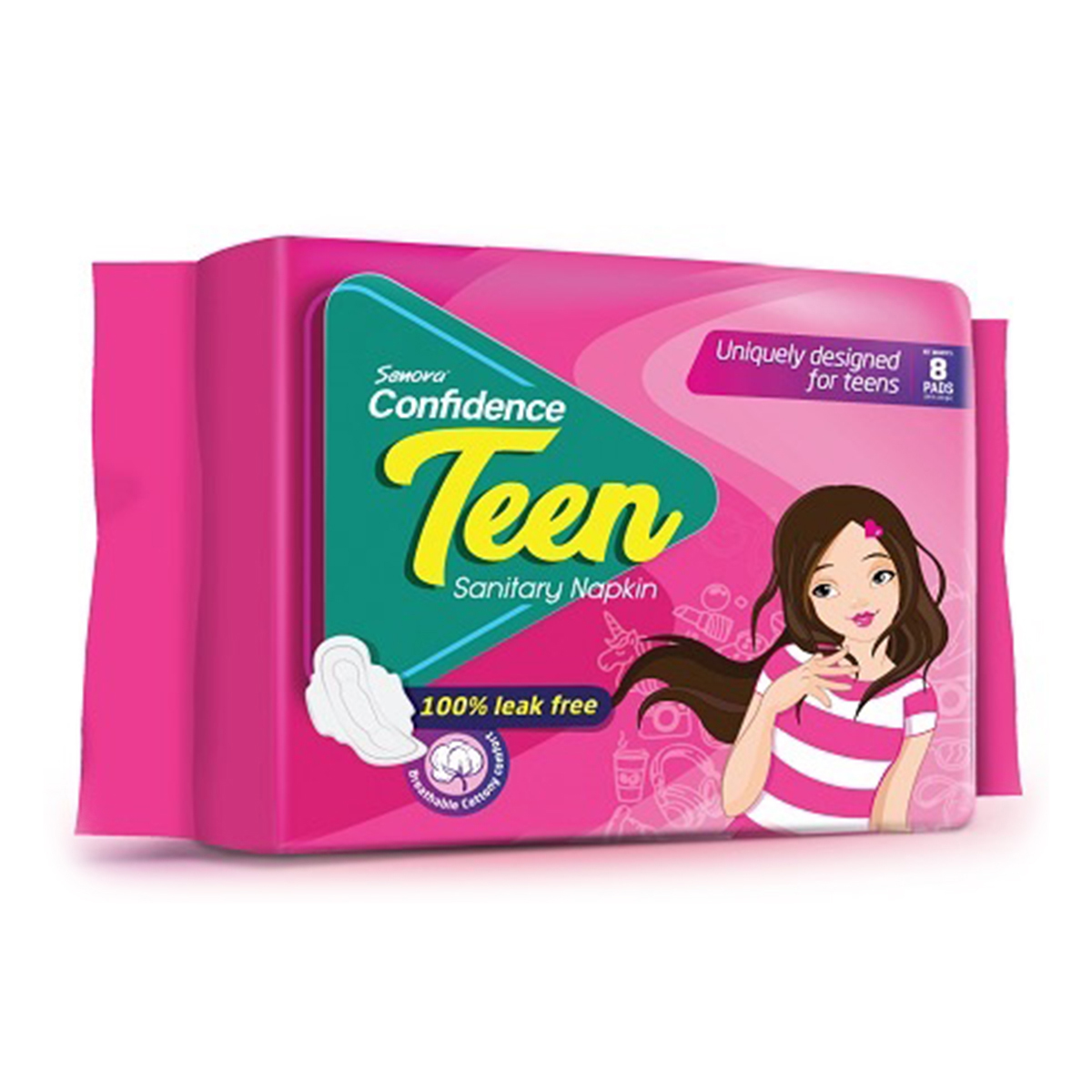 Senora Confidence Teen Sanitary Napkin - 8 pads - pad