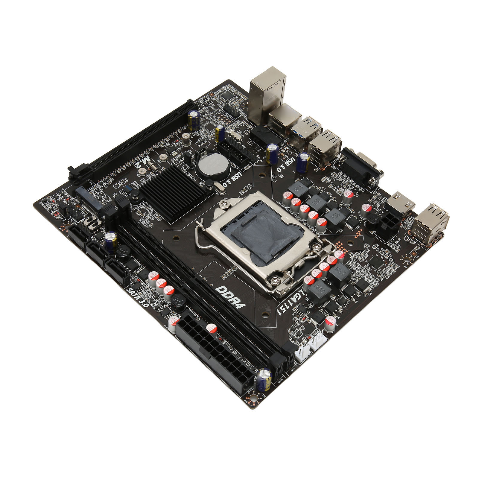 LGA 1151 Motherboard, DDR4 SO DIMM PC Motherboard 32GB/s Transmission Dual Channel SATA 3.0 for Desktop. 