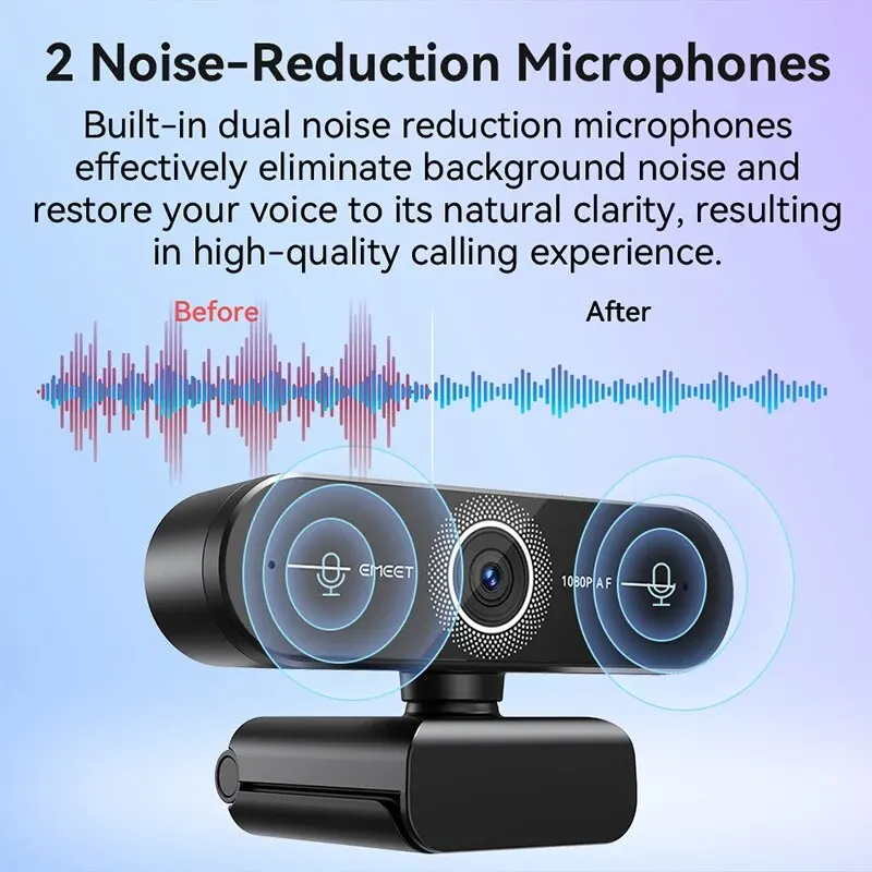 Webcam Ultra HD 4K/2K/1080P Web Camera EMEET C60E Autofocus USB Computer Camera for Streaming/ Video Call/Conference SmartCam. 