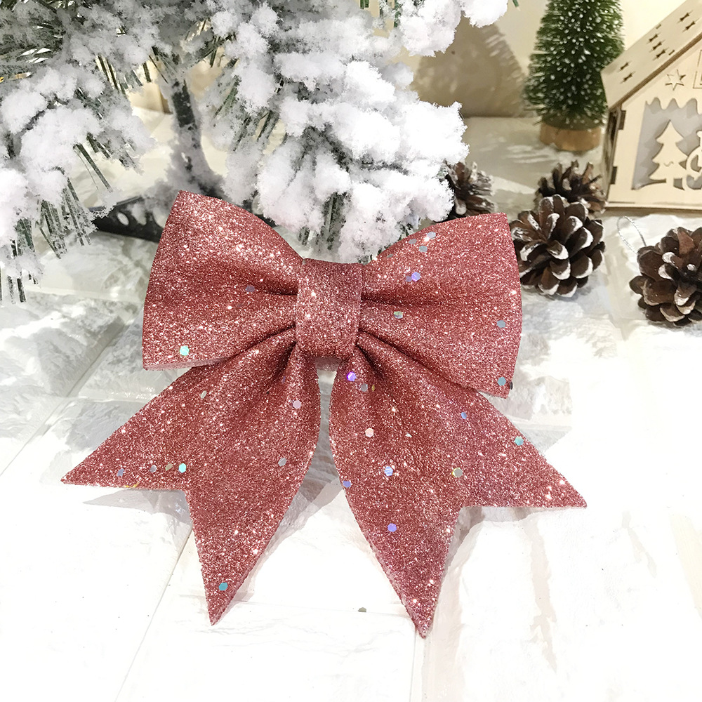 Pine Christmas Ribbon Cone Decoration For Handmade Red Sparkling. 