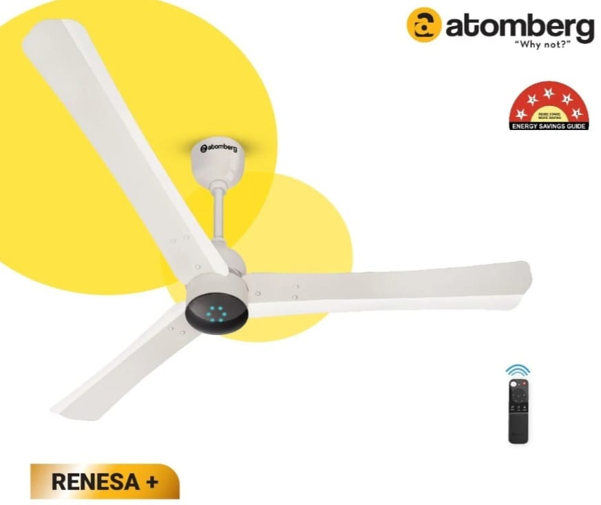 atomberg Renesa+ 56 inch, 35 Watt BLDC Motor With Remote, Energy Saving Ceiling Fan. 