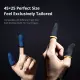 1 Pair(2 Pcs) Breathable Mobile Finger Sleeves / Sweatproof Gloves for Mobile Gaming - Black