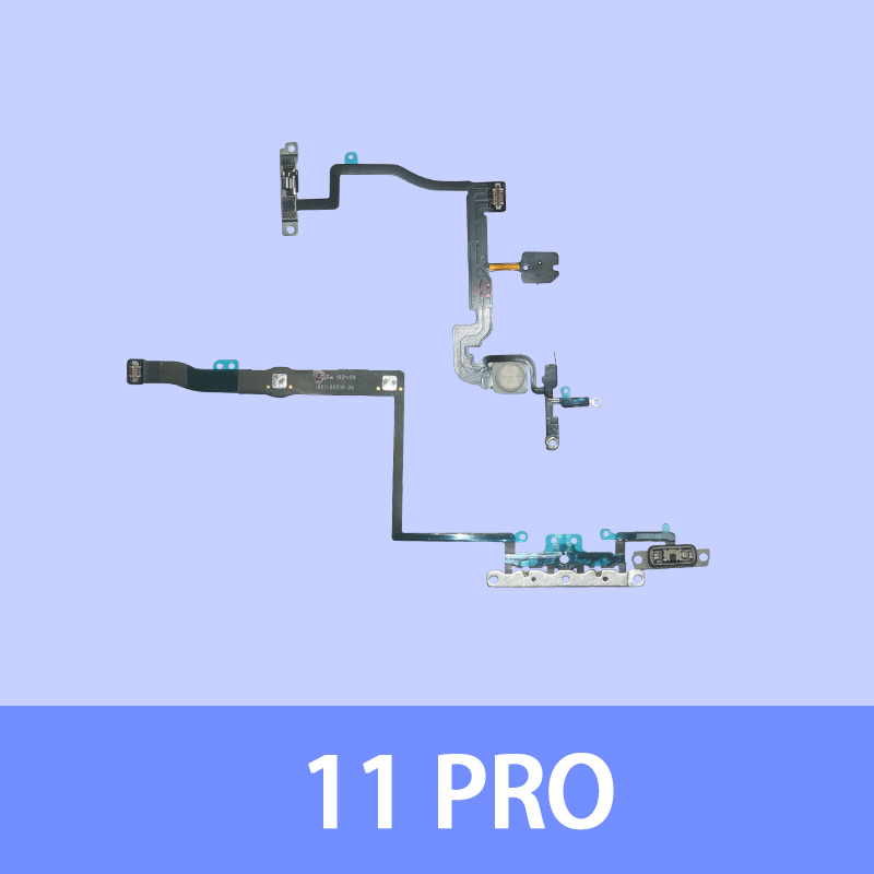 1Pcs Power On Off Flex Cable For iPhone 6 6S 7 8 Plus X XS Max XR 11 Pro Max Volume Up Down Side Button Key Ribbon With Metal. 