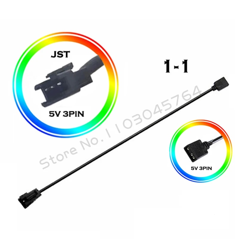 JST SM Adapter Cable RGB Transfer 4Pin 3Pin ARGB JST-3P SM3P JST-4P SM4P EL Wire Cord Male/Female MB AURA SYNC Line. 