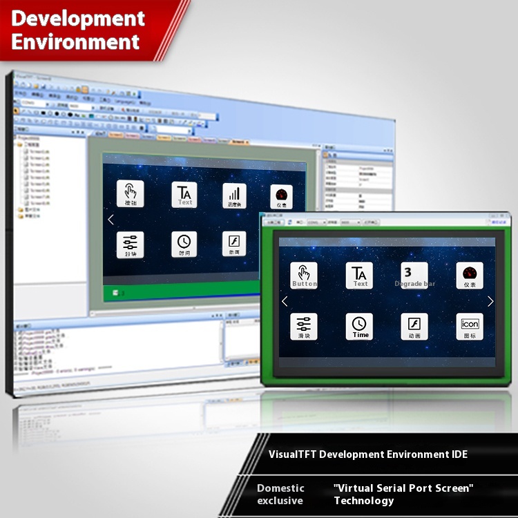 12.1-inch 1024 * 768 485/CAN communication serial port screen touch screen WIFI enhanced version IoT type big color. 
