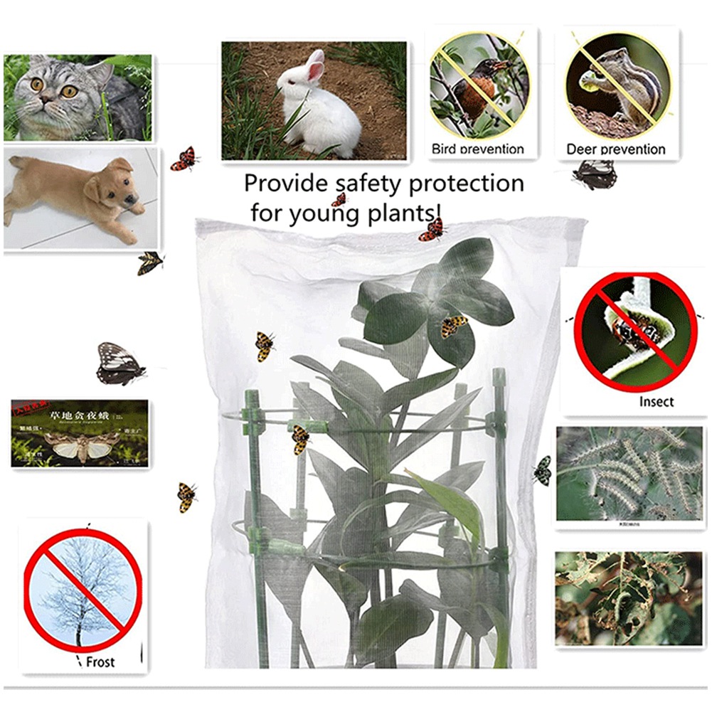 Bird Barrier Netting Mesh with Drawstring,for Protect Plant 2Pcs. 