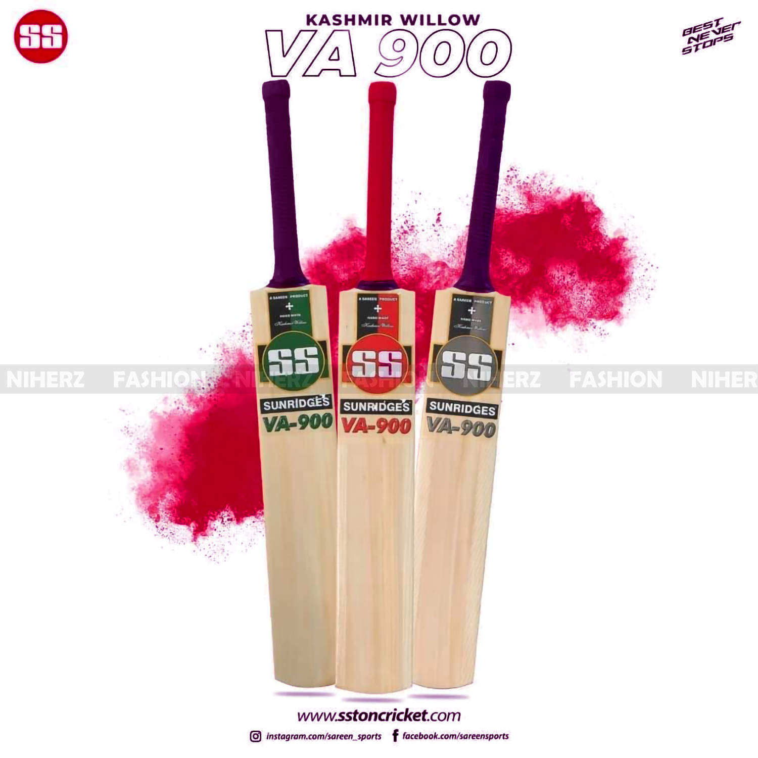 Duce Leather Ball Imported Premium English Willow Cricket Bat Ss Va-900 Cricket Bat - Elevate Your Cricket Game With This Professional-Grade Bat. 