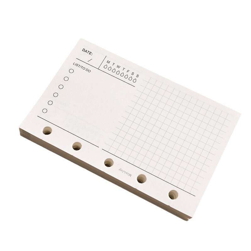 M5 notebook inner A8 hand account book 5-hole replacement core loose leaf paper pending monthly plan internal page. 