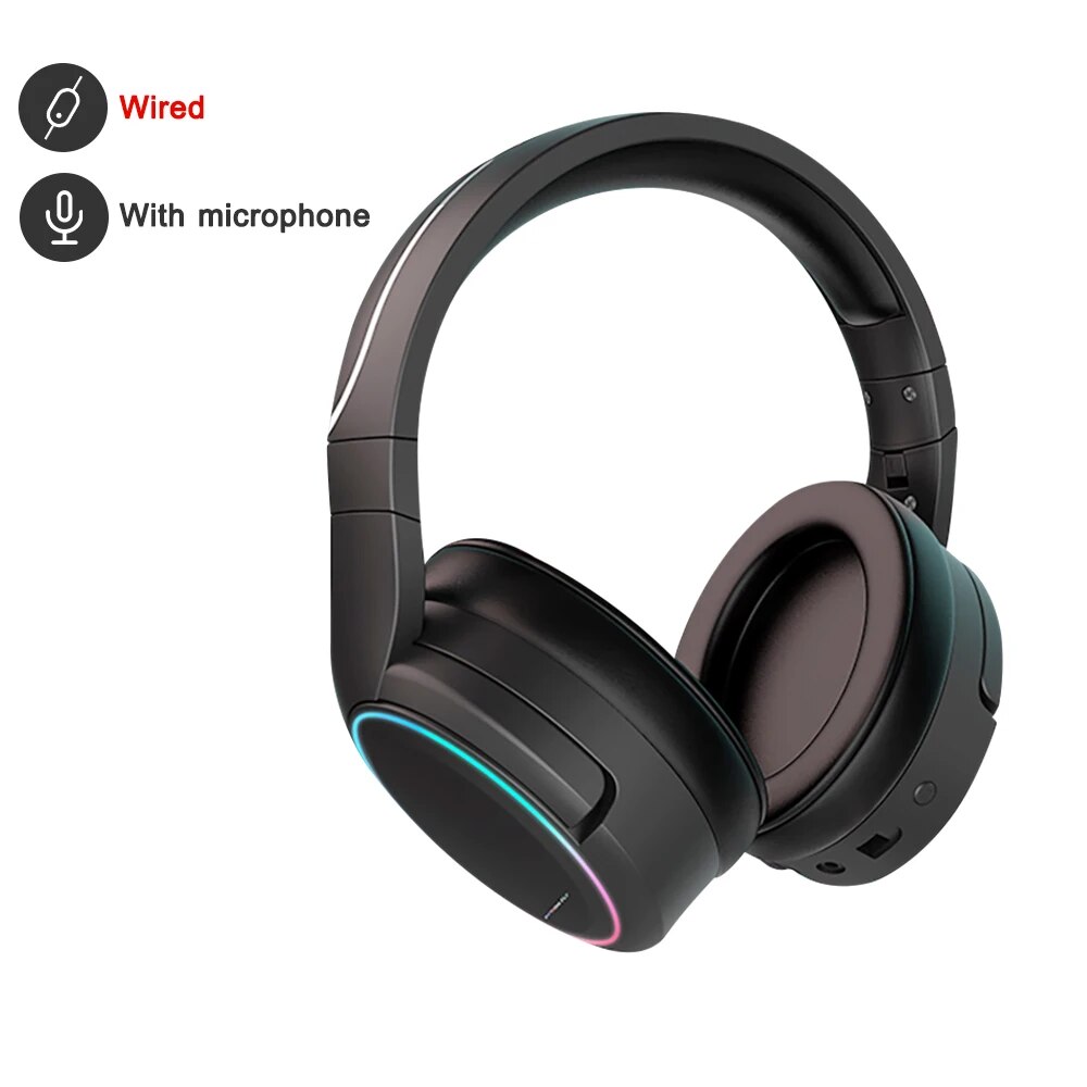 Gaming Headset Wired Headphones Connect Wireless