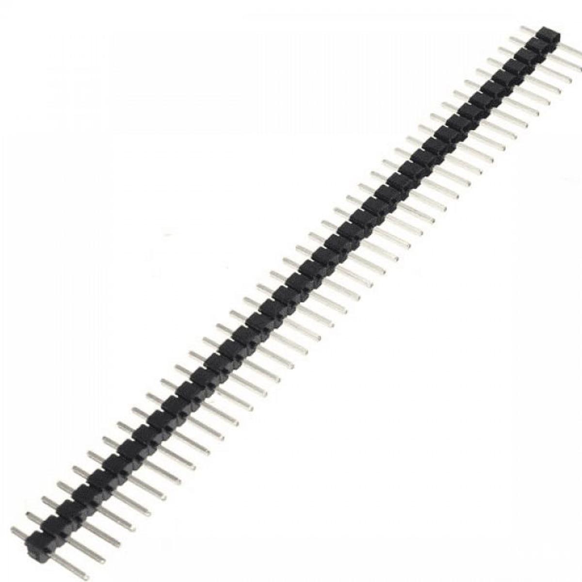 2Pcs- MALE 40×1 ROW Male Header Pin 40×1 Straight Pins Single Row 2.54mm Pitch Pin Male Header Connector Cables Strip For Breadboard Friendly
