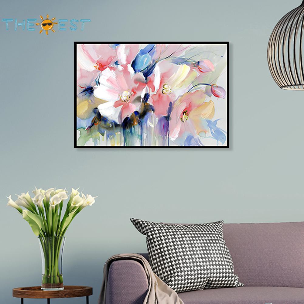 50x40cm Oil Painting By Numbers Flower Cluster Canvas Drawing Set No Frame. 