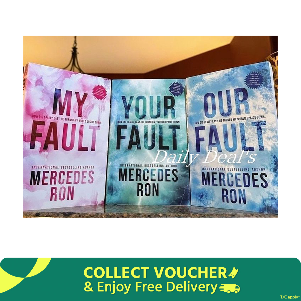 3 book set ( my fault, your fault and out fault ) paperback