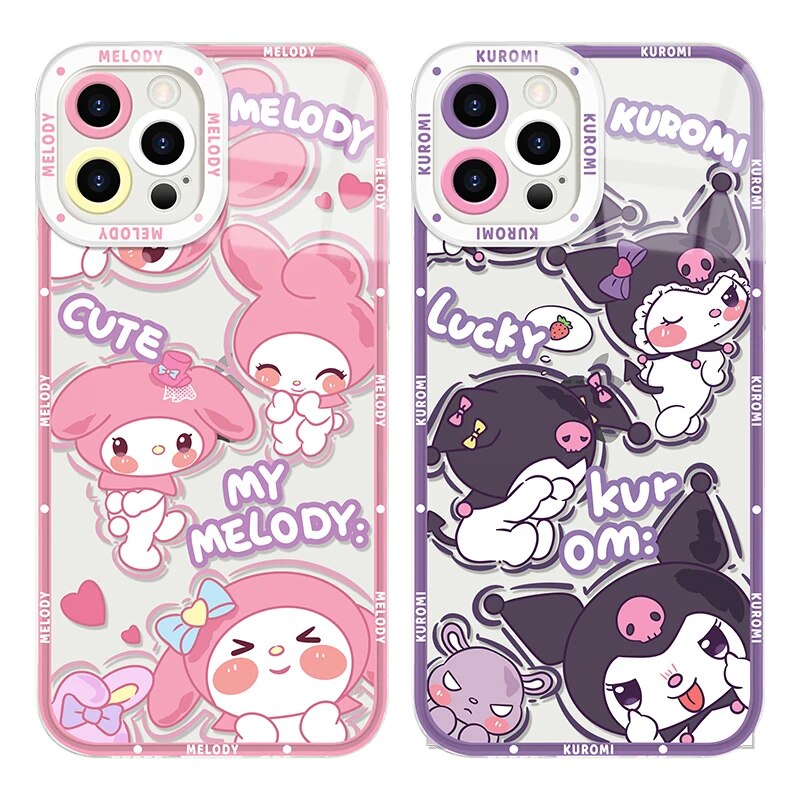 My Melody Kuromi Case For Realme 6 7 7i 8 8i 9 10 Pro Plus C11 C15 C20 C21 C21Y C31 C35 C55 GT Neo 2 Pro 5 SE Silicone Cover. 
