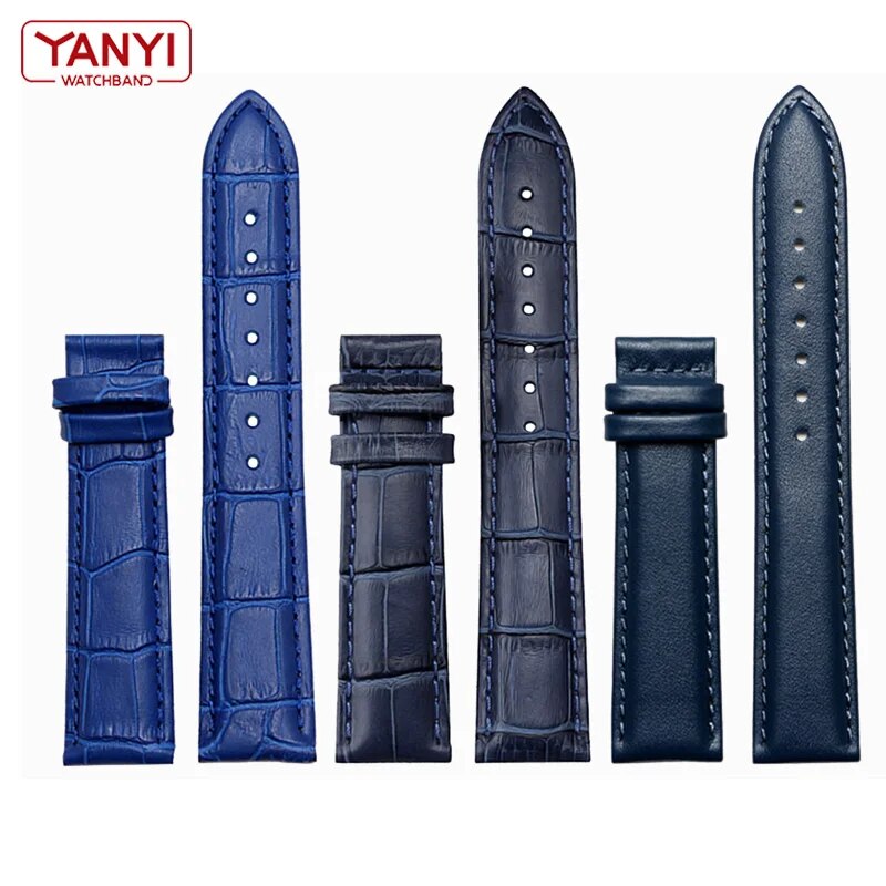 INEOUT Cuir véritable bleu WATCBand Compatible avec Citizen Rossini
