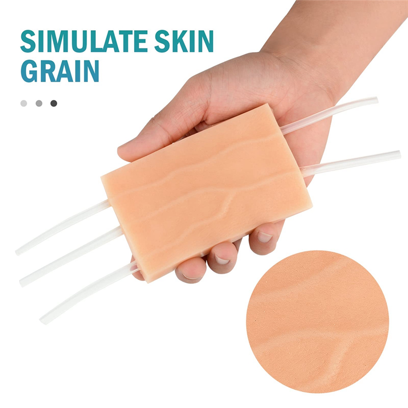 Insert Injection Training Pad with Simulated Striae and Raised Veins for Nursing Students Human Skin Module. 