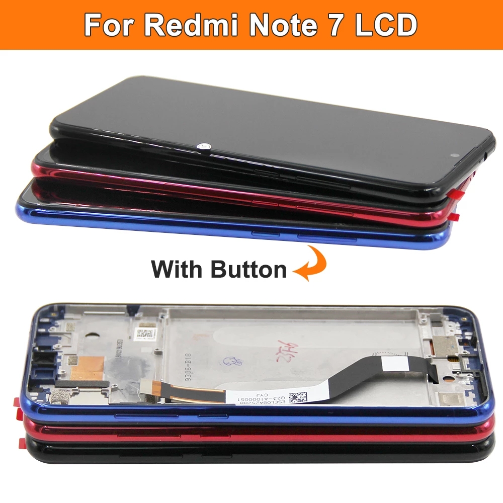 LCD With Frame For Xiaomi Redmi Note 7 Note 7 Pro Display Touch Screen Digitizer Assembly Replacement Parts M1901F7G. 