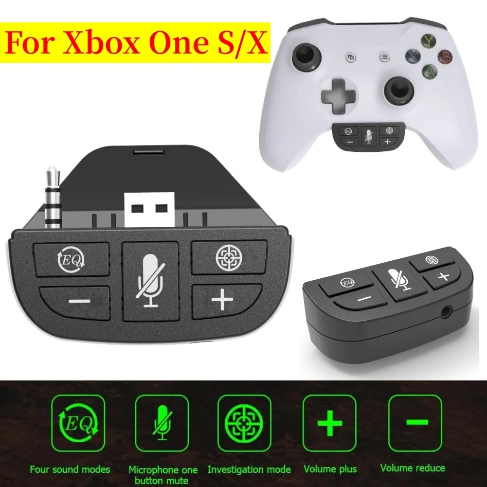 Headphone Game Controller Sound Enhancer for Xbox One S/X/XSX/XSS/ELITE/ELITE2 Gamepad Headset Adapter with 3.5mm Audio Jack