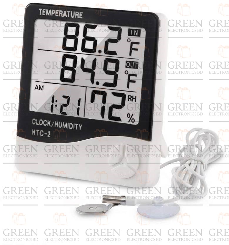 Digital Temperature Humidity Time Meter. 