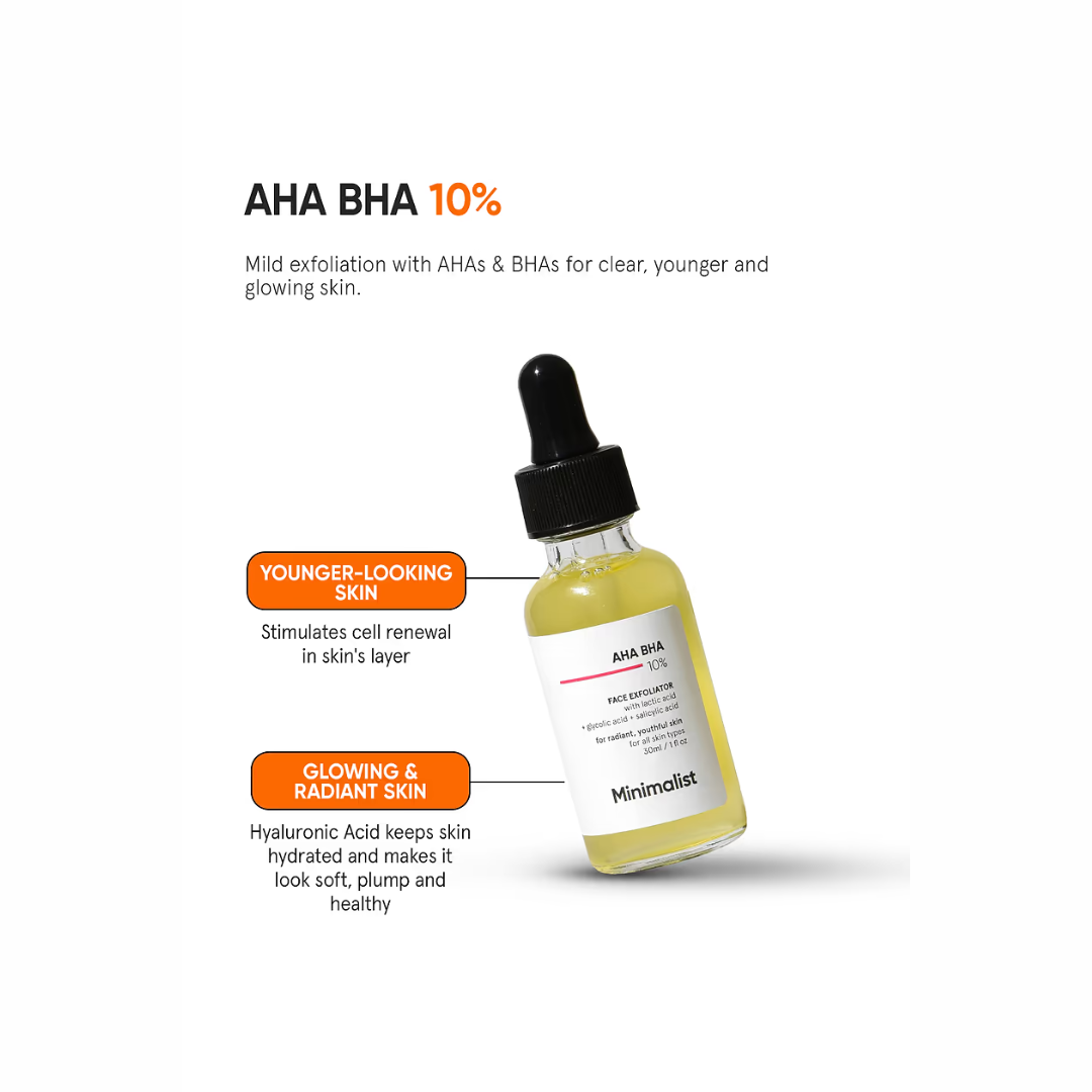 Minimalist AHA BHA 10% Face Exfloiator - 30ml. 