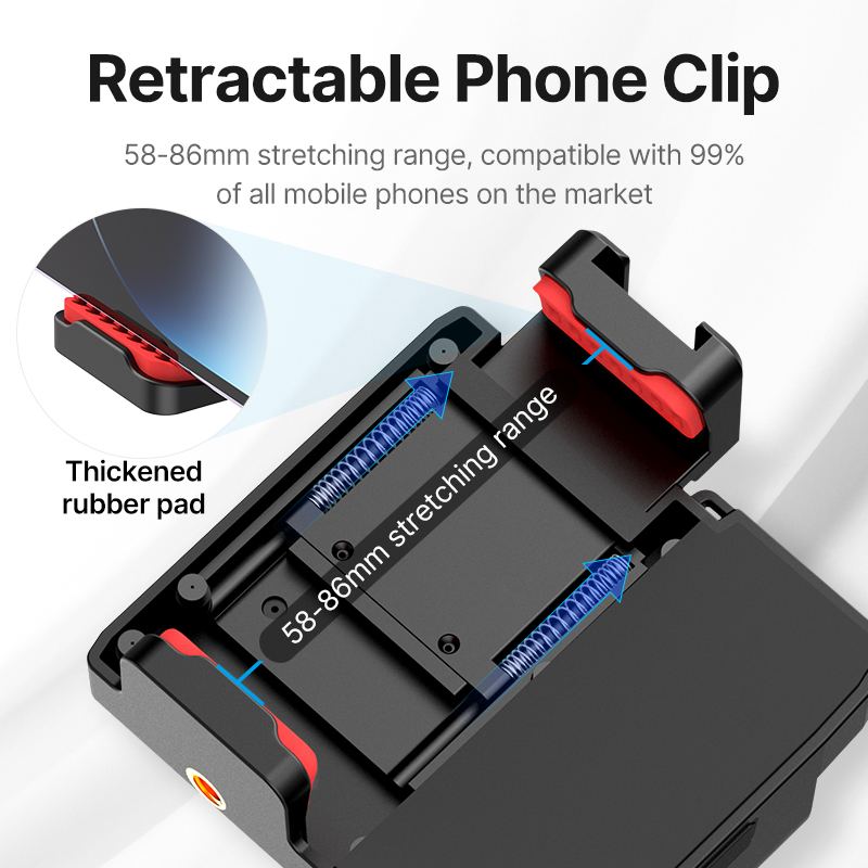 Ulanzi CG02 Smartphone Selfie Grip Wireless Bluetooth Handle with 5500k Fill Light Phone As Camera Photo Stabilizer. 