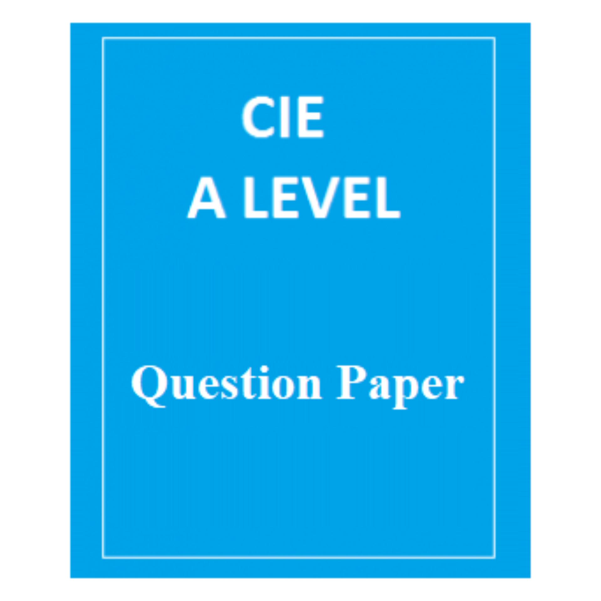 CIE A level Mechanics 2 Question Paper. 