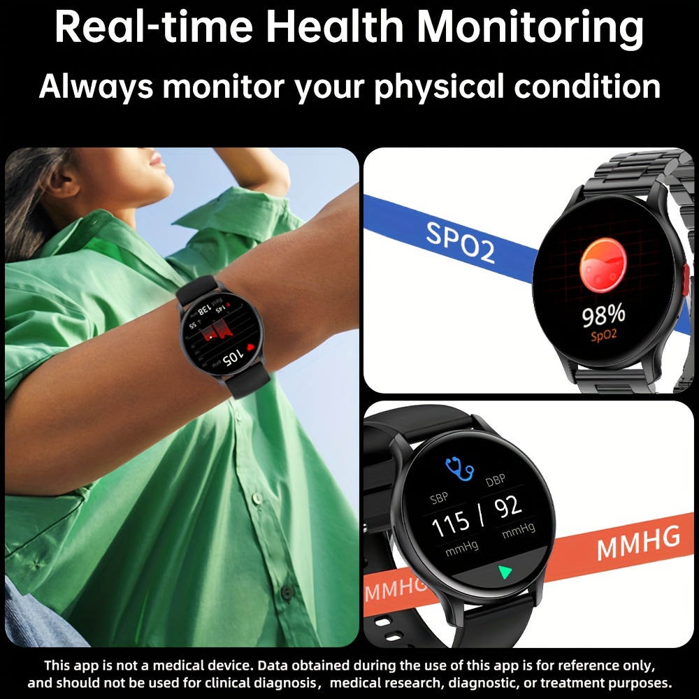 1.43 Inch Full Touch Screen Round Wireless Wireless Call Watch Smart Watch, With 100 Sports Modes Exercise Fitness Tracker, Voice Calling Always On Display Smart Watch For Men Women. 